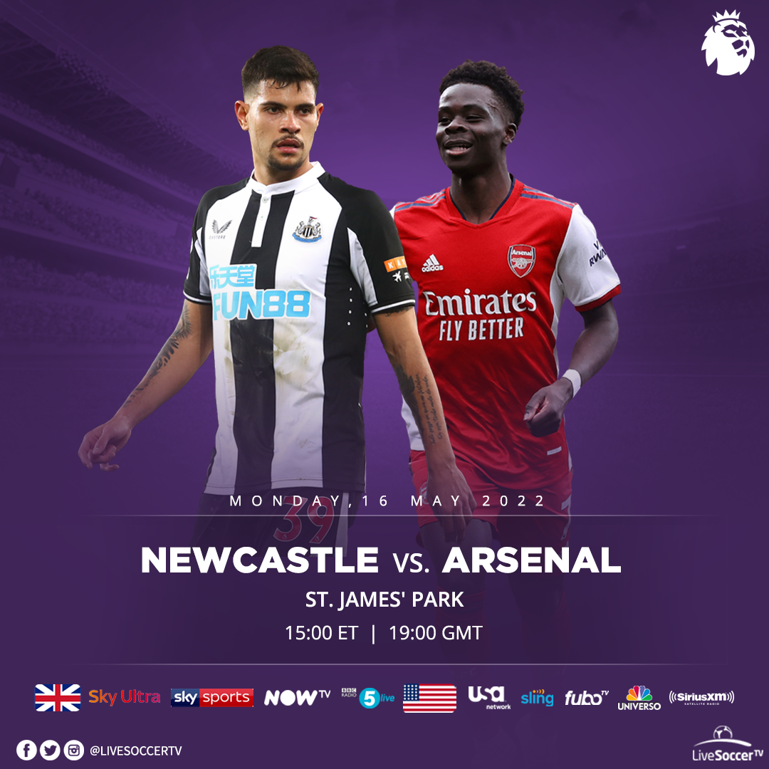 Newcastle, Arsenal, English Premier League, Broadcast Listings